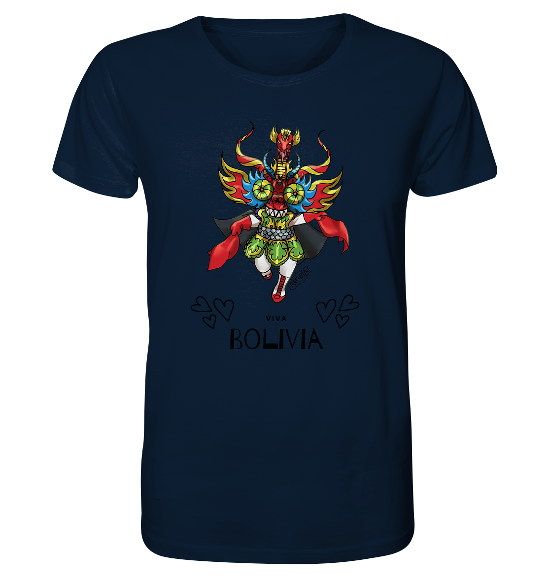 T-Shirt Diablo Viva Bolivia - Organic Shirt (100% organic cotton, various colors)