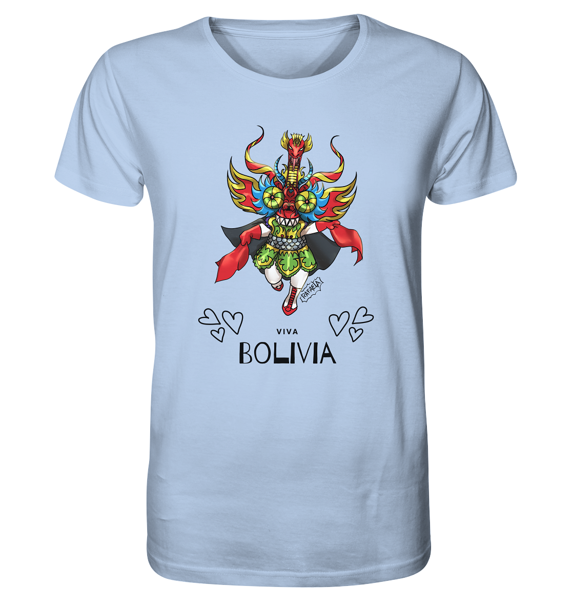 T-Shirt Diablo Viva Bolivia - Organic Shirt (100% organic cotton, various colors)