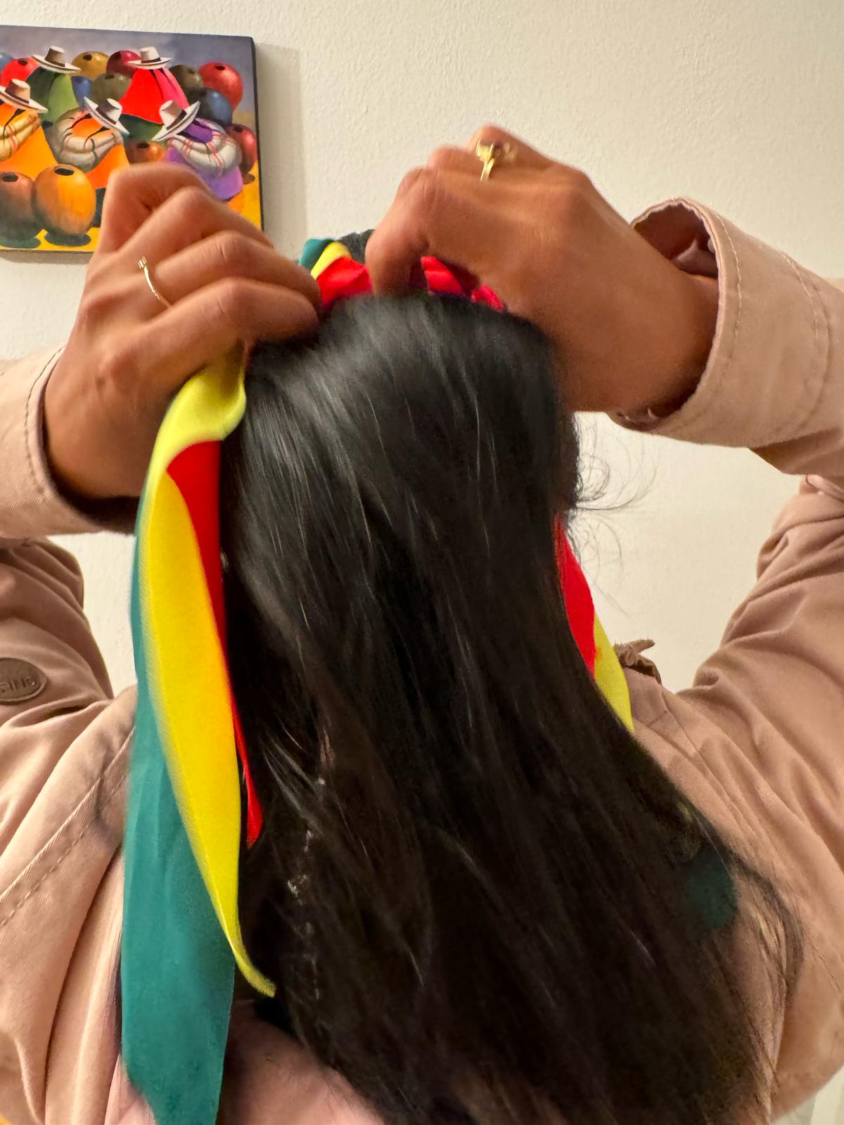 Bolivian headband / scrunchie with bow
