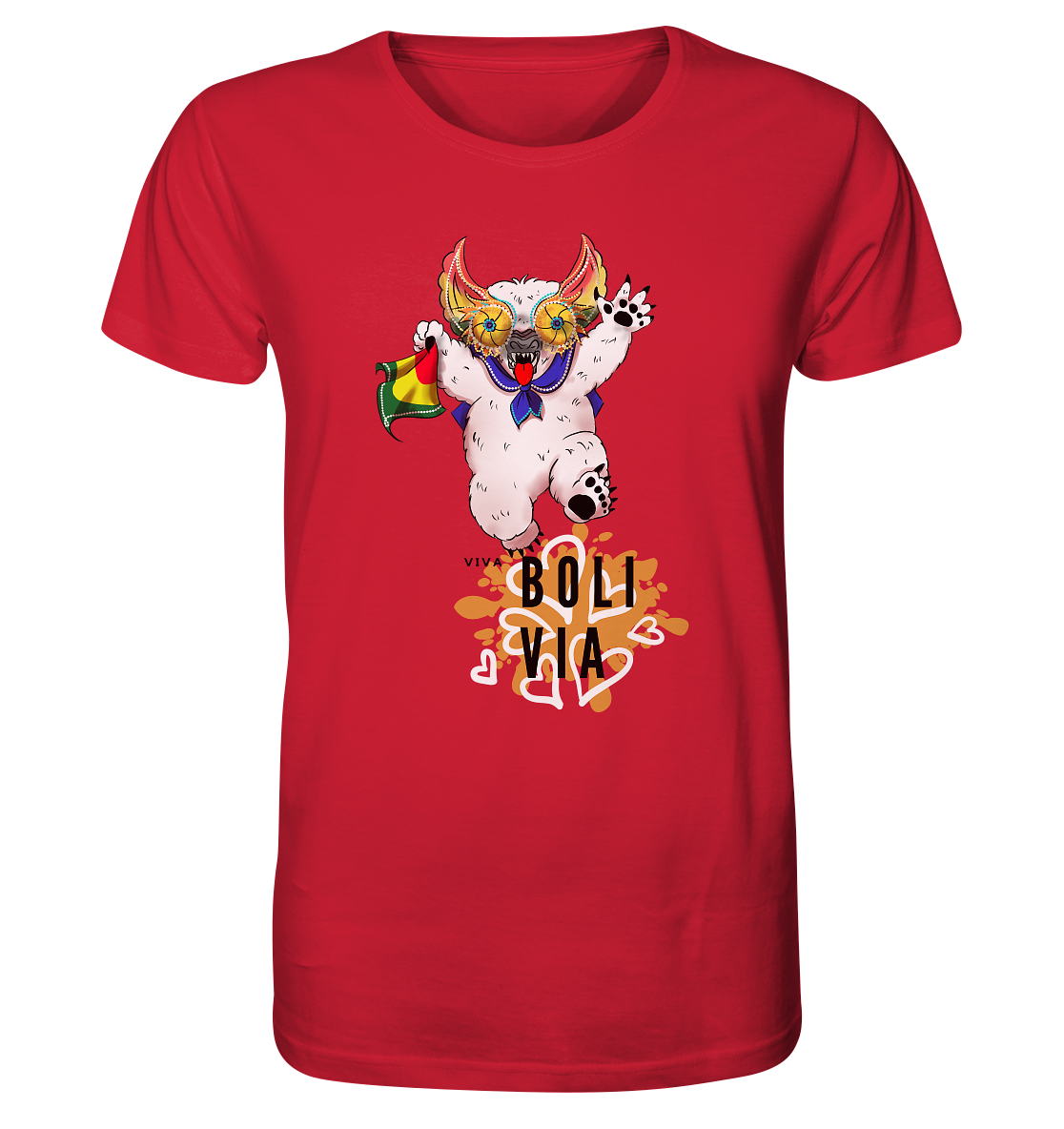 
                  
                    Camiseta Oso Viva Bolivia - Camiseta Orgánica (100% algodón orgánico, diferentes colores)
                  
                