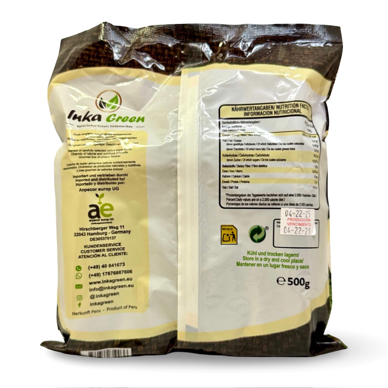 Maíz Morado Inka Green Rückseite