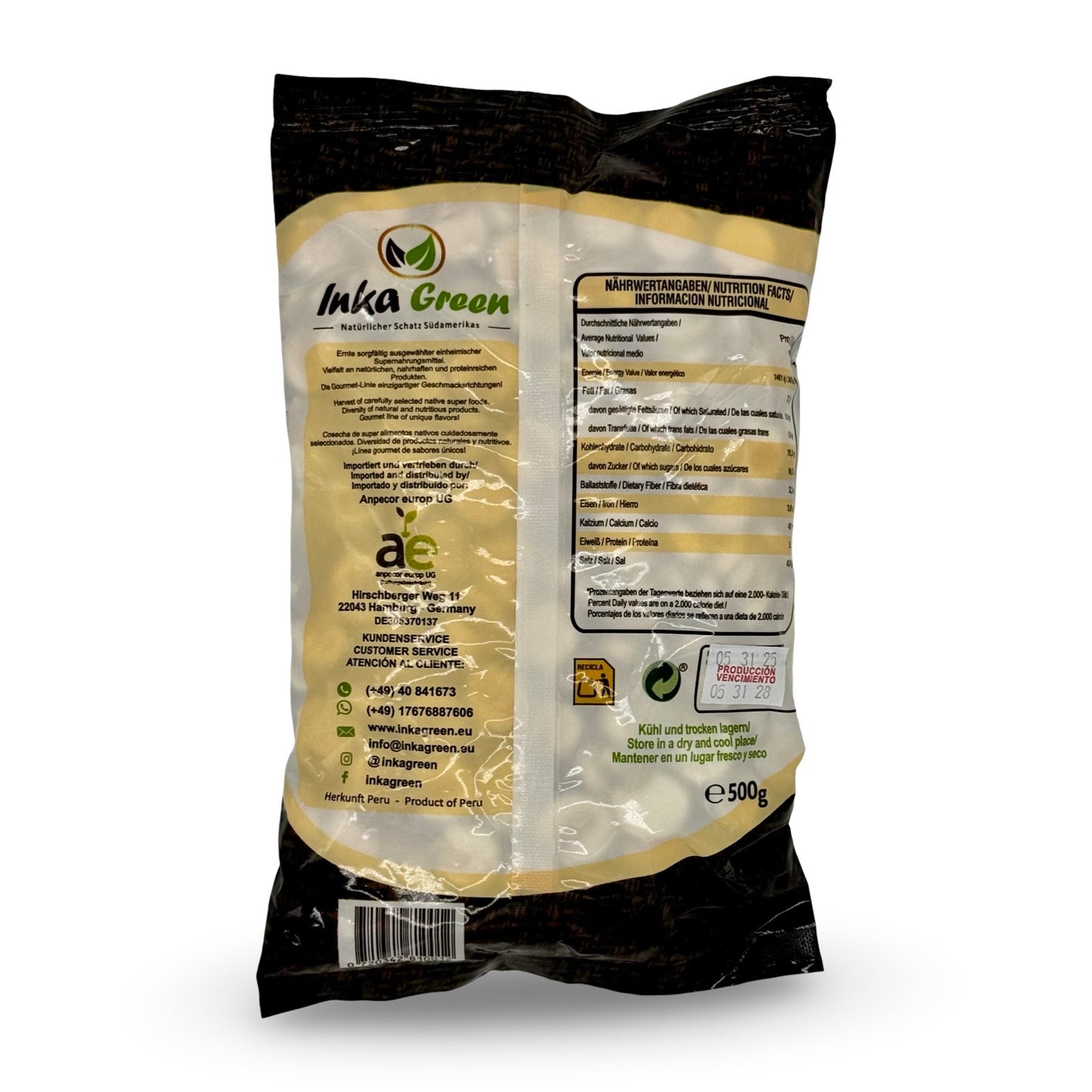 Maiz Mote Inka Green Rückseite