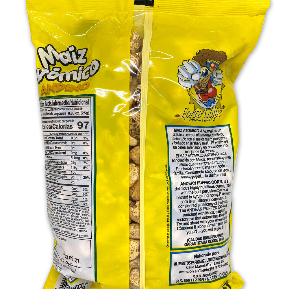 
                      
                        Maiz Atómico Rückseite - gepufferter Mais
                      
                    