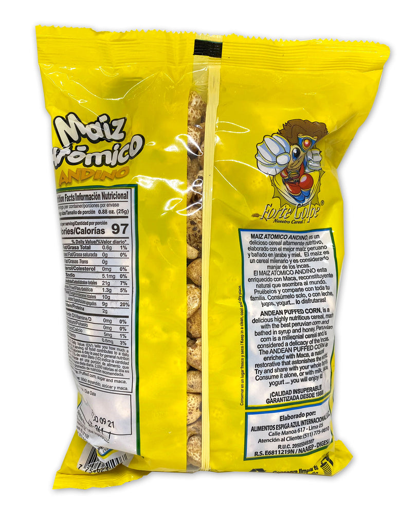 
                  
                    Maiz Atómico Rückseite - gepufferter Mais
                  
                