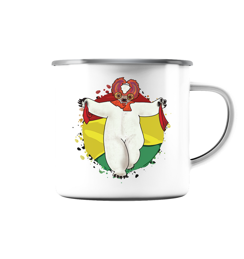 Copa Oso Diablada (esmalte) - copa esmaltada