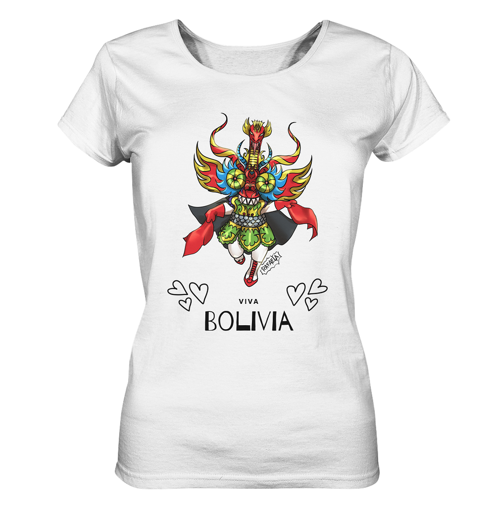 Camisa Dama Diablada Viva Bolivia - Camisa Orgánica (100% algodón orgánico)