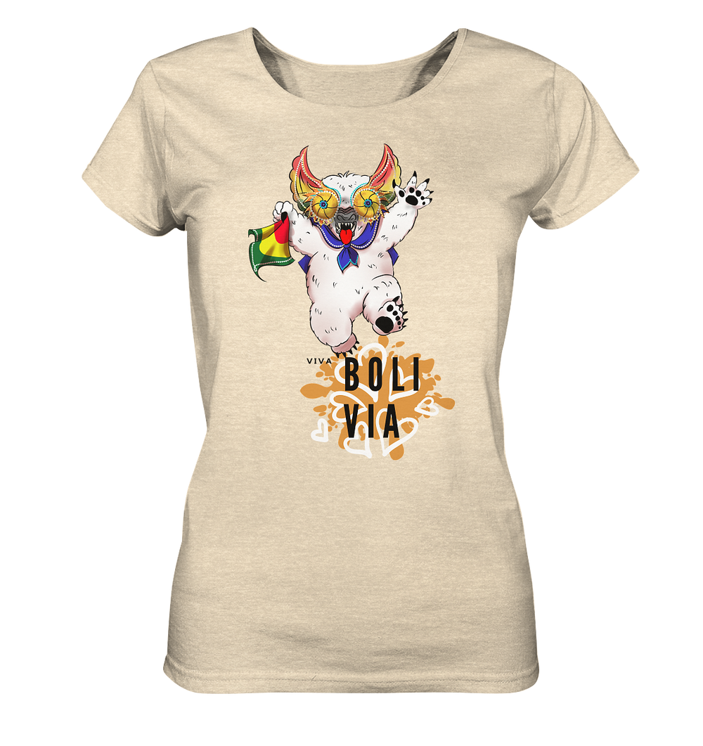 Camisa Lady Oso Viva Bolivia - Camisa Orgánica (100% algodón orgánico, diferentes colores)