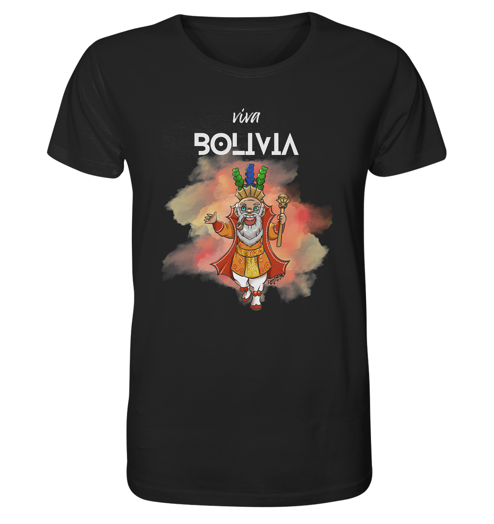 Camiseta Moreno Viva Bolivia - Camiseta Orgánica (100% algodón orgánico, diferentes colores)