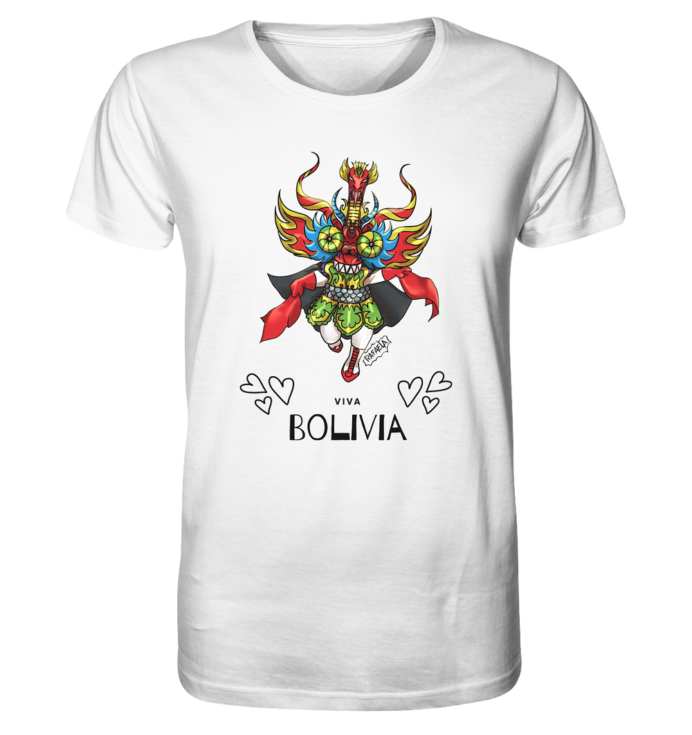 Camiseta Diablada Viva Bolivia - Camiseta Orgánica (100% algodón orgánico)