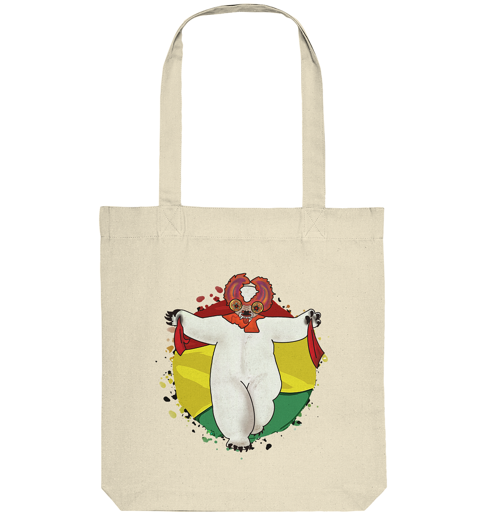 Bolsa de compras Oso Diablada - Orgánica (80% algodón reciclado, varios colores)