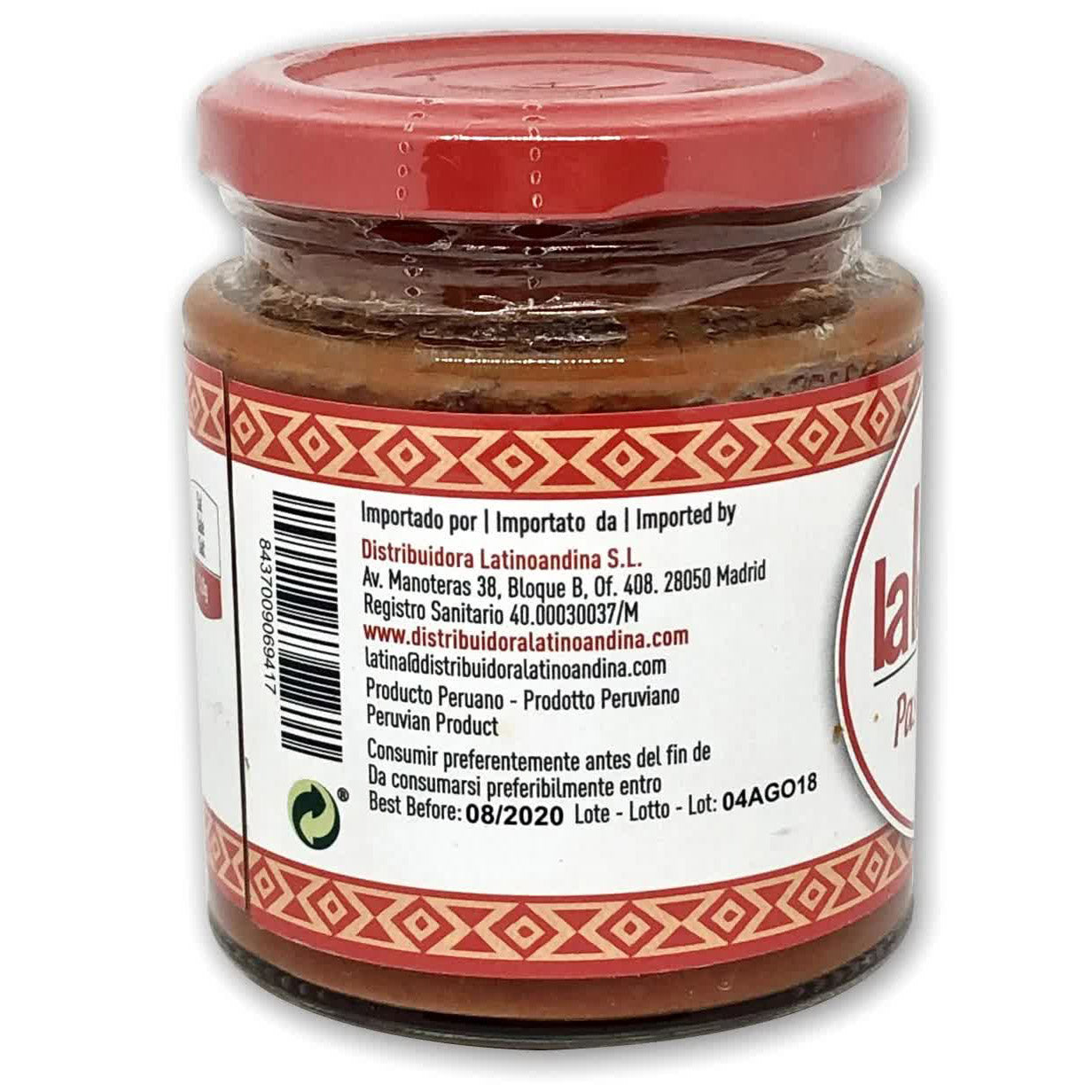 
                  
                    Pasta de Rocoto von der Seite
                  
                